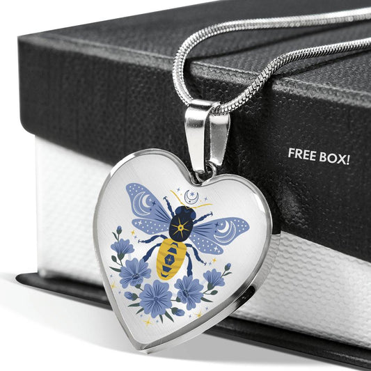 Bohemian Honey Bee - Heart Necklace