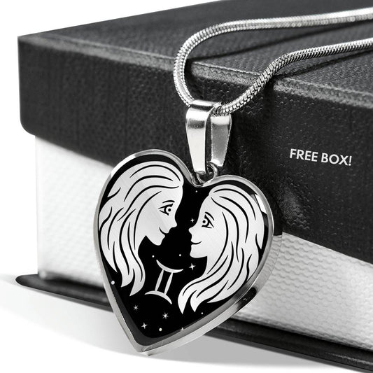 Gemini - Personalized Heart Necklace
