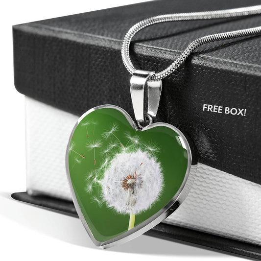 Dandelion Love - Heart Necklace