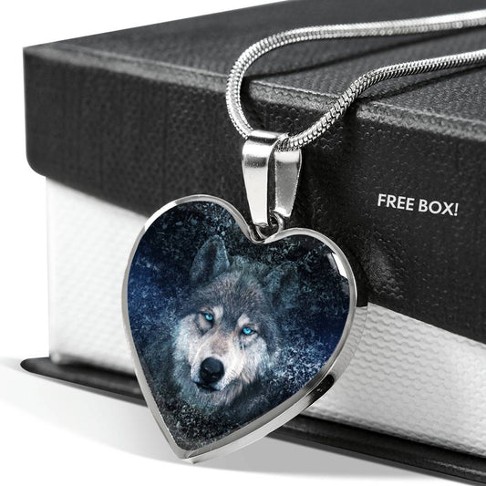 Wild Wolf - Heart Necklace