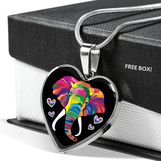 Bohemian Elephant - Heart Necklace