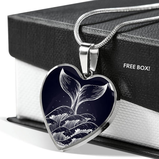 Whale Love - Heart Necklace