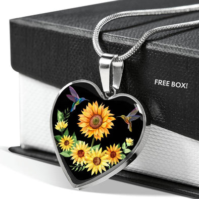 Spiritual Sunflower - Heart Necklace