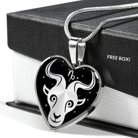 Capricorn - Personalized Heart Necklace