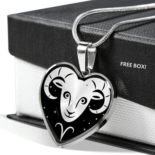 Aries - Personalized Heart Necklace