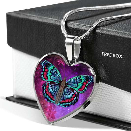 Butterfly Universe - Heart Necklace