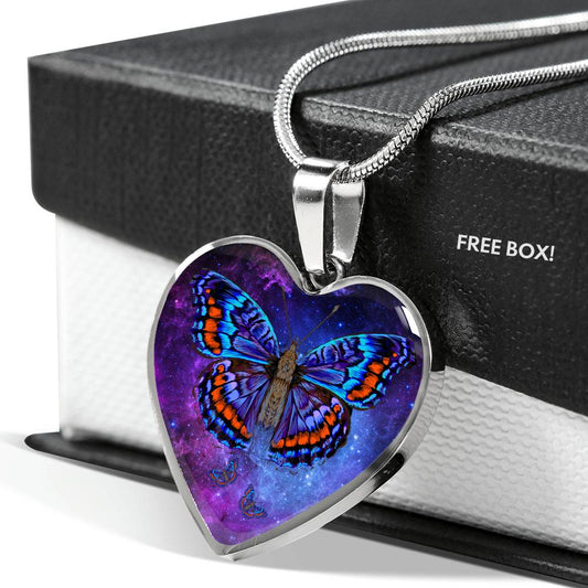 Butterfly Love - Heart Necklace