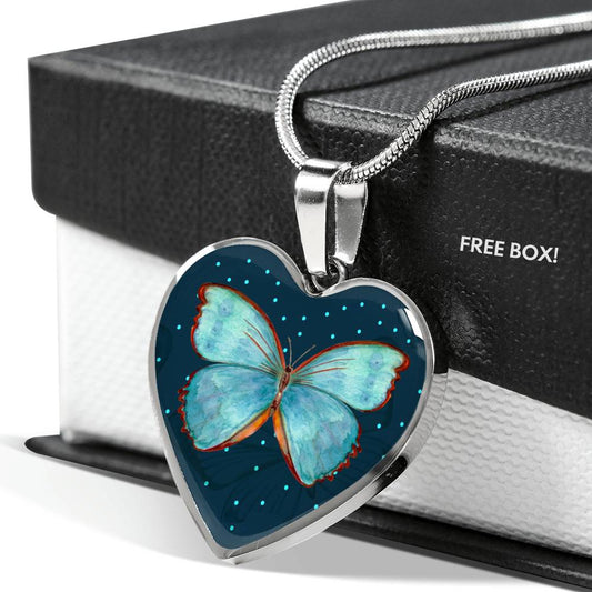 Spiritual Butterfly - Heart Necklace