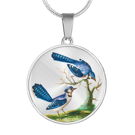 Personalized Blue Jay Necklace