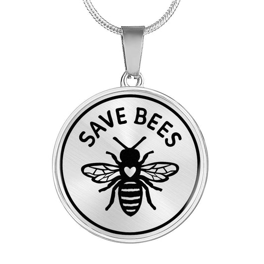 Personalized Save The Bees Necklace