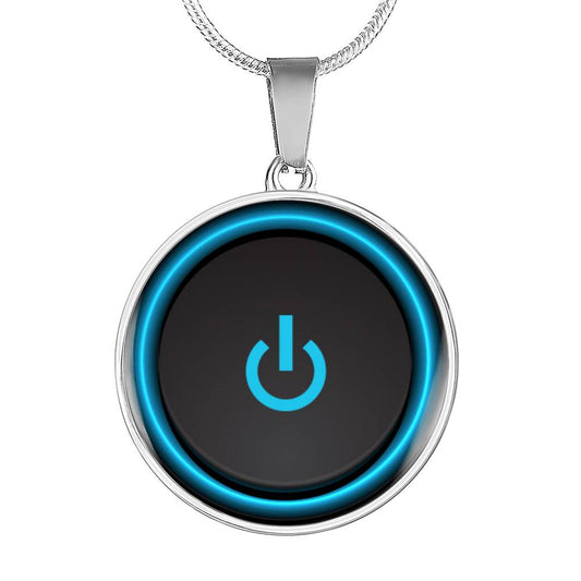 Personalized Power Button Necklace
