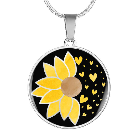 Personalized Sunflower Love Necklace