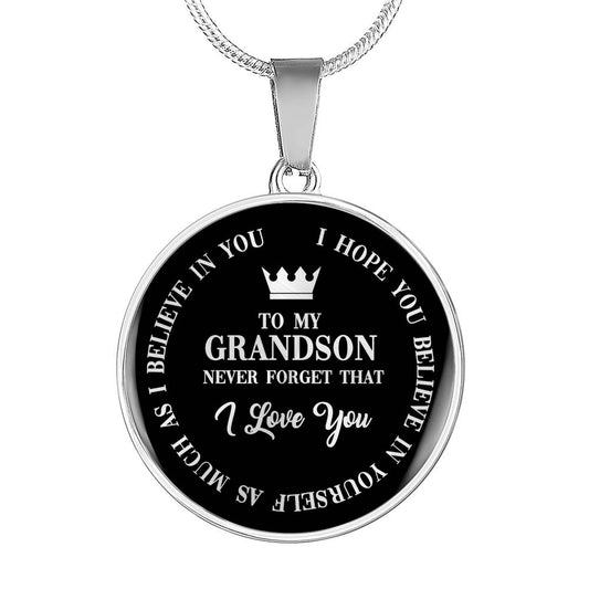 To My Grandson - Circle Necklace