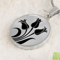 Personalized Tulip Necklace, Tulip Jewelry, Tulip Gift