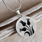 Personalized Tulip Necklace, Tulip Jewelry, Tulip Gift