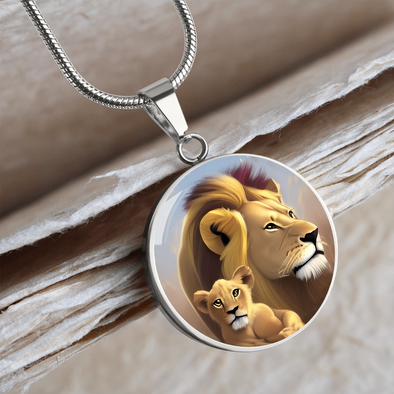 Personalized Lion Necklace, Lion Jewelry