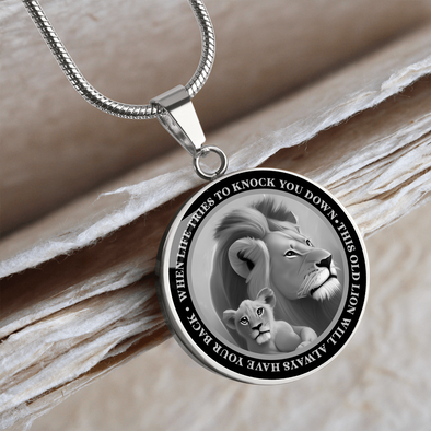 Personalized Lion Necklace, Inspirational Jewelry