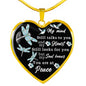 Spiritual Dragonfly - Heart Necklace
