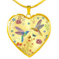 Bohemian Hummingbird Heart Necklace