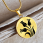 Personalized Tulip Necklace, Tulip Jewelry, Tulip Gift