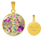 Watercolor Hummingbird - Circle Necklace