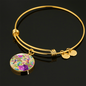 Watercolor Hummingbird - Circle Necklace