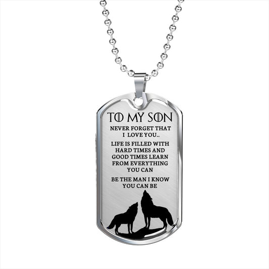 To My Son - Military Necklace