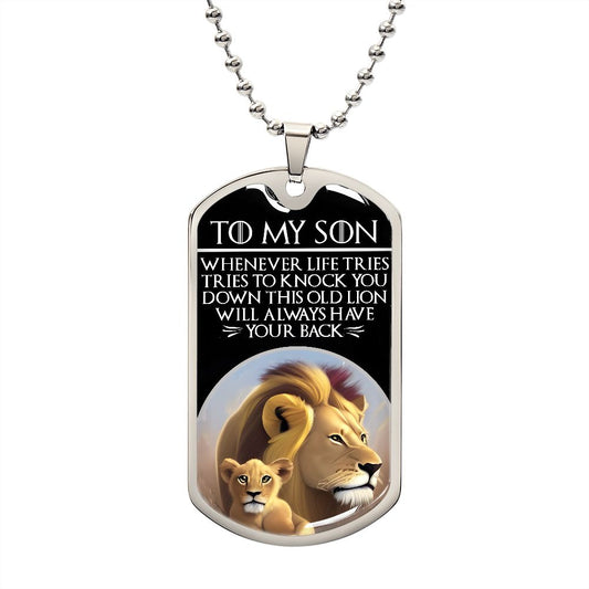 To My Son - Personalized Military Necklace