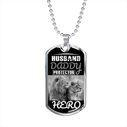 Lion Couple - Military Necklace