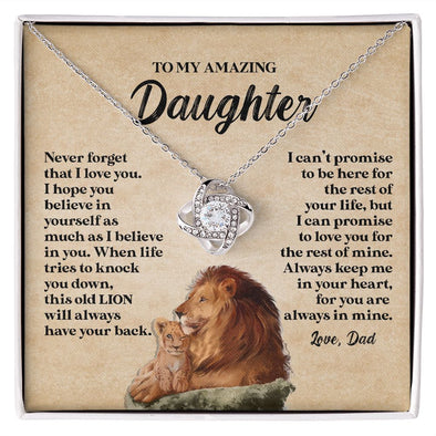 Lion Daughter Love Knot Necklace