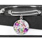 Watercolor Hummingbird - Circle Necklace