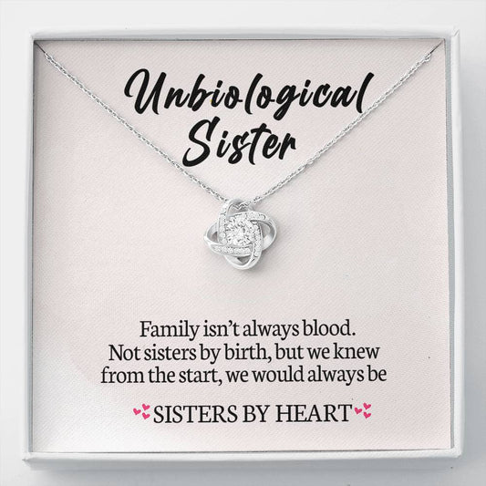 Unbiological Sister - Friendship Knot Necklace