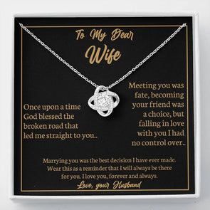 My Dear Wife - Love Knot Necklace
