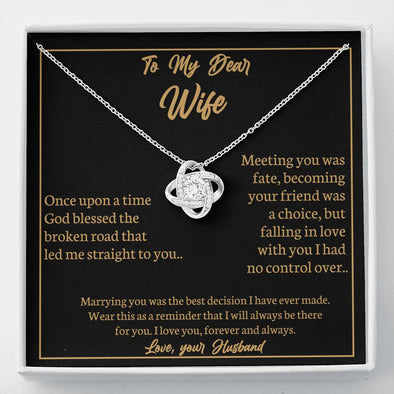 My Dear Wife - Love Knot Necklace