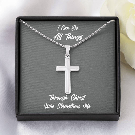 I Can Do All Things - Artisan Cross Necklace