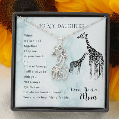 To My Daughter - Giraffe Love Necklace