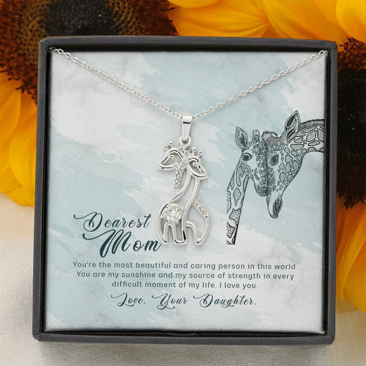 Dearest Mom - Giraffe Love Necklace