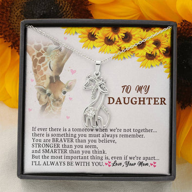 To My Daughter - Giraffe Love Necklace