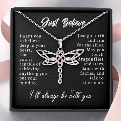 Just Believe - Dragonfly Necklace