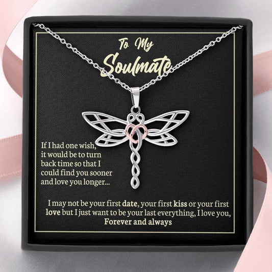 To My Soulmate - Dragonfly Necklace