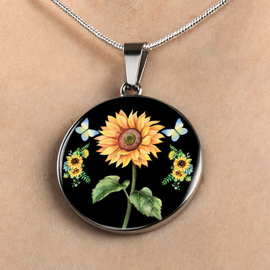 Bohemian Sunflower - Circle Necklace