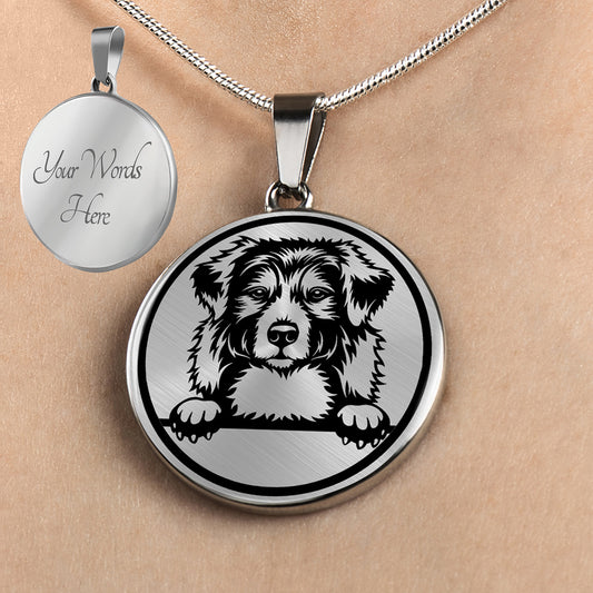 Australian Shepherd Personalized Necklace, Australian Shepherd Jewelry