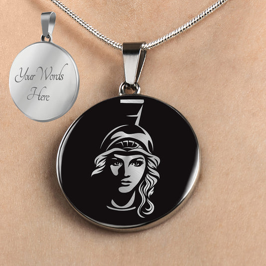 Personalized Athena Necklace, Greek Goddess Gift, Athena Jewelry