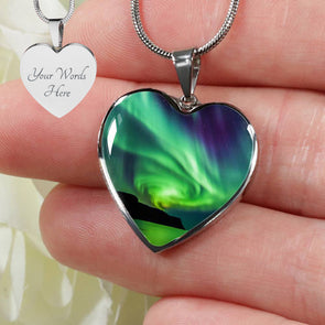 Personalized Aurora Borealis Necklace, Northern Lights Jewelry
