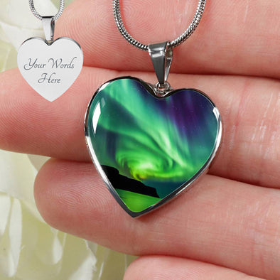 Personalized Aurora Borealis Necklace, Northern Lights Jewelry