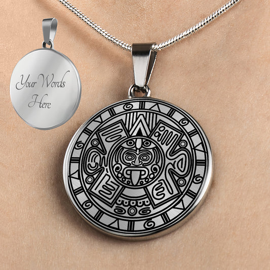 Personalized Mayan Calendar Necklace, Mayan Jewelry
