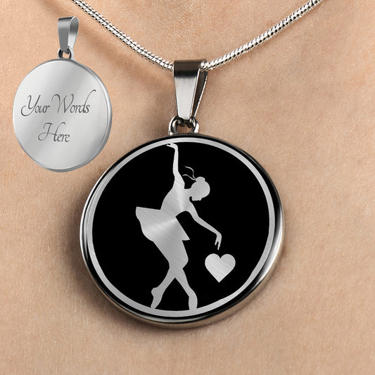 Personalized Ballerina Necklace, Ballerina Jewelry, Ballerina Gift