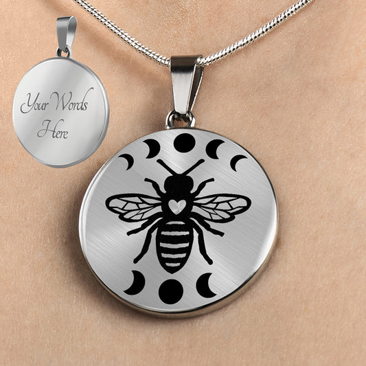 Personalized Honeybee Necklace, Bee Jewelry, Honeybee Gift