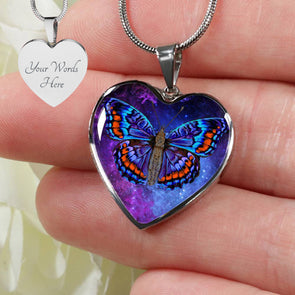 Personalized Butterfly Galaxy Necklace, Butterfly Gift, Butterfly Jewelry