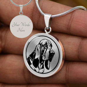 Personalized Bloodhound Necklace